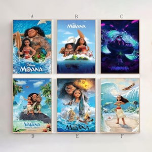 Moana Film Poster Film Leinwand Druck Wand Kunst Leinwand Für Wohnzimmer Schlafzimmer (Ohne Rahmen)