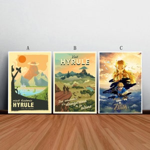 The Legend of Zelda Game Poster Canvas Print Wall Art Canvas para sala de estar Quarto (sem moldura)