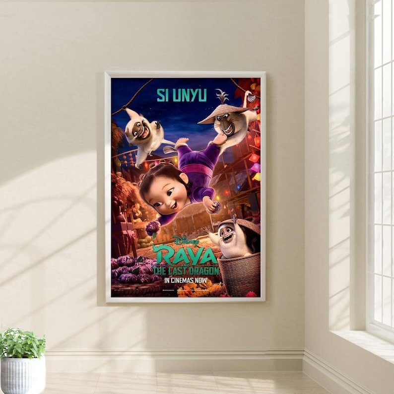Plot Poster Raya Raya and the Last Dragon Movie Poster Film Canvas Print Wall Art Canvas ...
