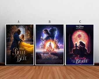 Beauty and the Beast Movie Poster Film Canvas Print Wall Art Canvas For Living Room Bedroom (No frame)