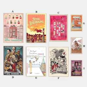 The Royal Tenenbaums Movie Poster Film Canvas Print Wall Art Canvas For Living Room Bedroom (No frame)