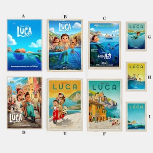 Luca Movie Poster Film Canvas Print Wall Art Canvas For Living Room Bedroom (No frame)