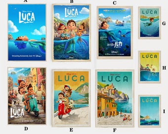 Luca Movie Poster Film Canvas Print Wall Art Canvas For Living Room Bedroom (No frame)