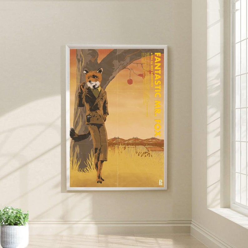 Fantastic Mr. Fox Movie Poster Film Canvas Print Wall Art Canvas for ...