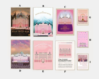 The Grand Budapest Hotel Movie Poster Canvas Print Wall Art Canvas For Living Room Bedroom (No frame)