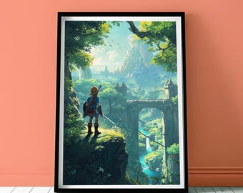 Póster del juego The Legend of Zelda, impresión en lienzo, arte de pared para sala de estar y dormitorio (sin marco)