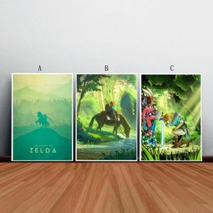 The Legend of Zelda Game Poster Canvas Print Wall Art Canvas For Living Room Bedroom (No frame)