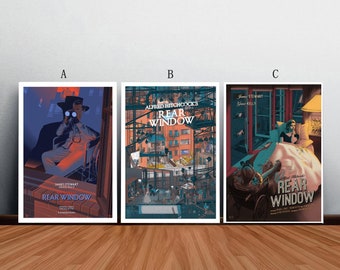 Rear Window Movie Poster Film Canvas Print Wall Art Canvas For Living Room Bedroom (No frame)