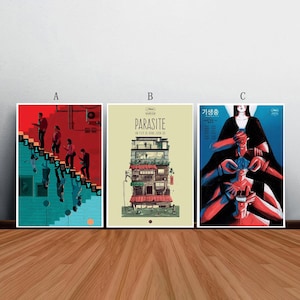 Parasite Movie Poster Film Canvas Print Wall Art Canvas For Living Room Bedroom (No frame)