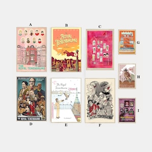 Póster de la película The Royal Tenenbaums, lienzo impreso en lienzo, arte de pared, lienzo para sala de estar y dormitorio (sin marco)