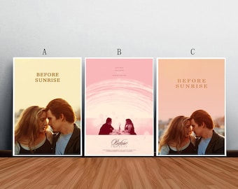 Póster de película Before Sunrise, lienzo impreso en lienzo, arte de pared, lienzo para sala de estar y dormitorio (sin marco)
