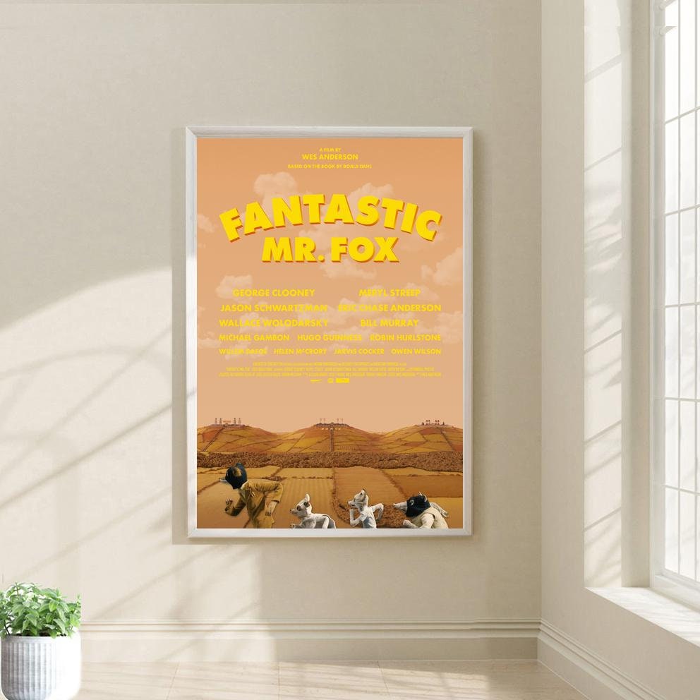 Fantastic Mr. Fox Movie Poster Film Canvas Print Wall Art Canvas for ...