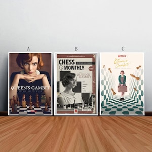 The Queens Gambit Chess Opening Poster Fine Art Print Greeting Card for  Sale by Jorn van Hezik