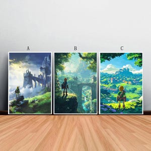 The Legend of Zelda Game Poster Canvas Print Wall Art Canvas For Living Room Bedroom (No frame)