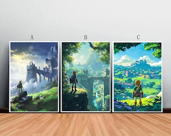 Póster del juego The Legend of Zelda, impresión en lienzo, arte de pared para sala de estar y dormitorio (sin marco)
