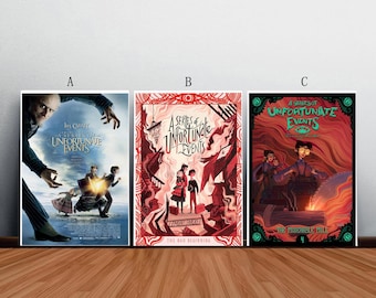 A Series of Unfortunate Events Movie Poster Canvas Print Wall Art Canvas For Living Room Bedroom (No frame)