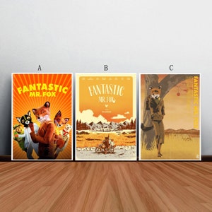 Fantastic Mr. Fox Movie Poster Film Canvas Print Wall Art Canvas For Living Room Bedroom (No frame)