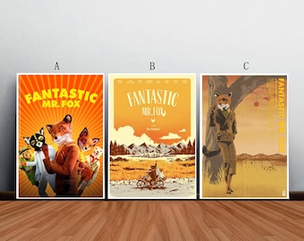 Fantastic Mr. Fox Movie Poster Film Canvas Print Wall Art Canvas For Living Room Bedroom (No frame)