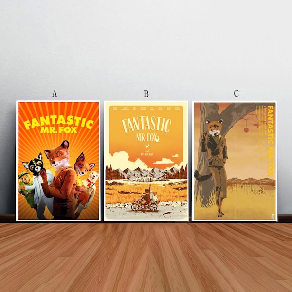 Fantastischer Mr. Fox Film Poster Film Leinwand Druck Wand Kunst Leinwand Für Wohnzimmer Schlafzimmer (Ohne Rahmen)