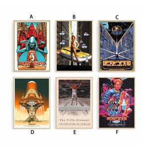Póster de película El quinto elemento, lienzo impreso, arte de pared, lienzo para sala de estar y dormitorio (sin marco)
