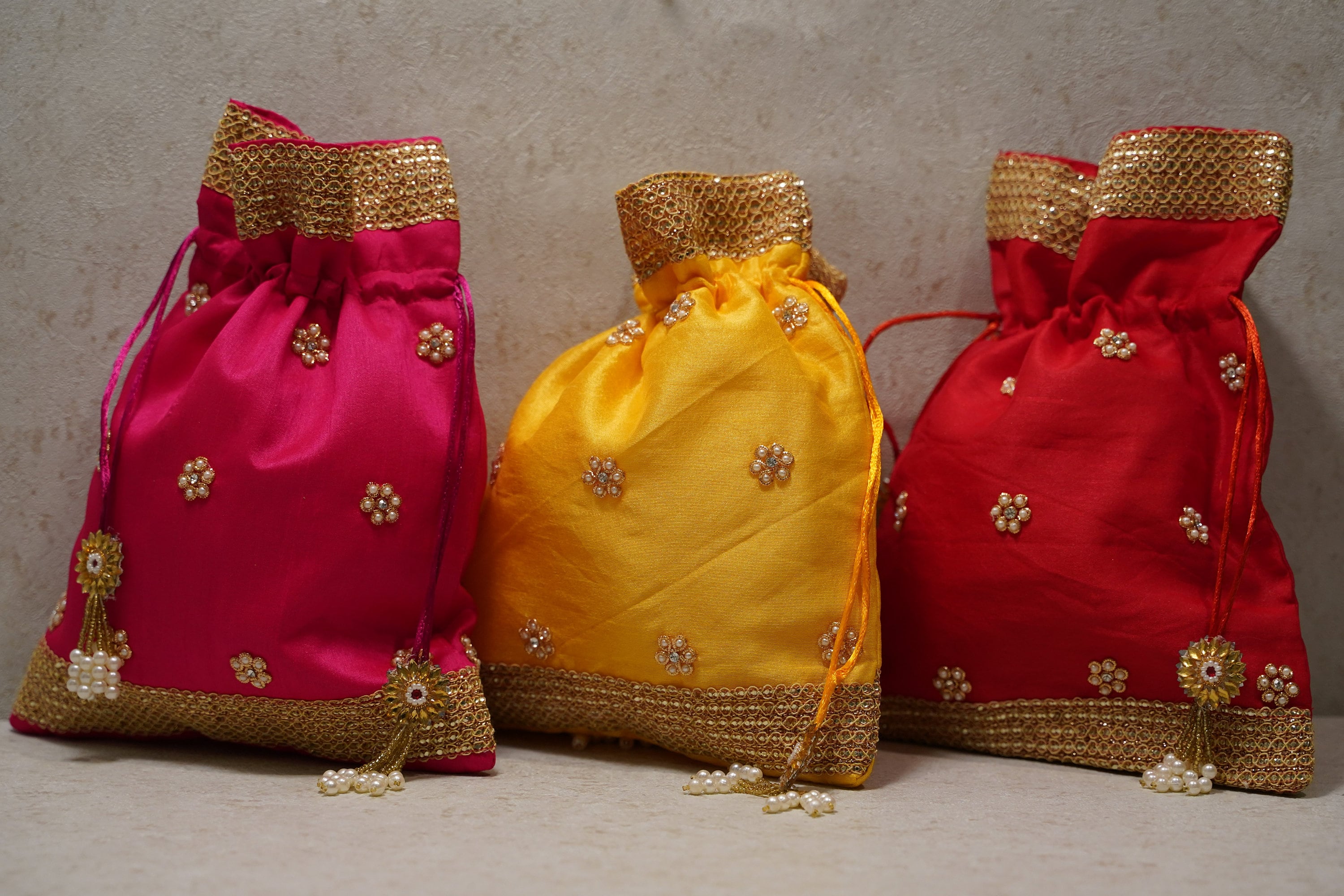 Set of 2 favor Potli Bag Indian Wedding Mothers day gift Etsy