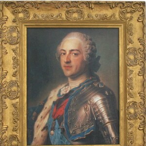 Louis XV Of France Framed Picture, Oleograph, Louis the Beloved