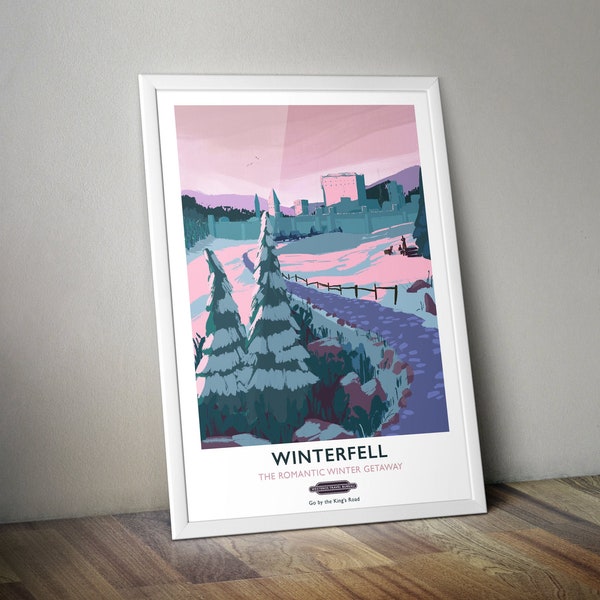 Winterfell Game of Thrones Retro Travel Art Print