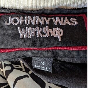 Johnny Was Workshop Luciana Black And white Celestial Bomber Jacket Size Medium 画像 7