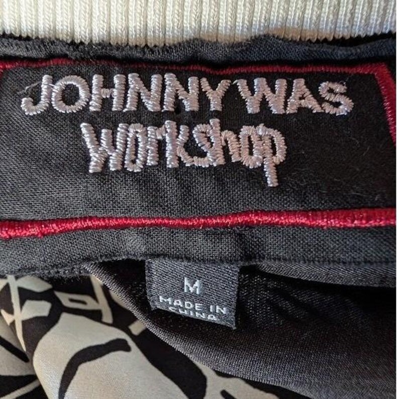 Johnny Was Workshop Luciana Black And white Celestial Bomber Jacket Size Medium 画像 7
