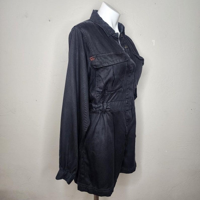 BDG Urban Outfitters Atticus Long Sleeve Coverall Romper Black Size Medium image 4