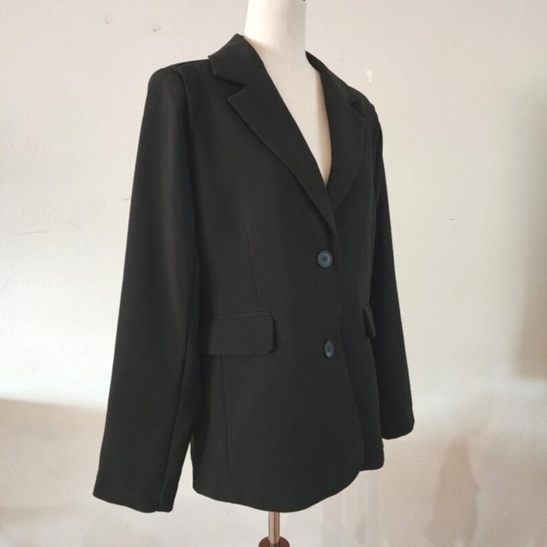NWT Urban Outfitters Jules Suiting Blazer Black Size Medium image 5