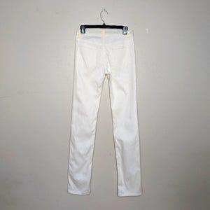 Rare Lanvin Acne Collab Ribbon Waist White Straight Leg Jeans Size 27 image 2