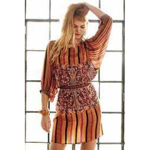 Tanvi Kedia for Anthropologie Sunpass Striped Blouson Dress Size Medium image 8