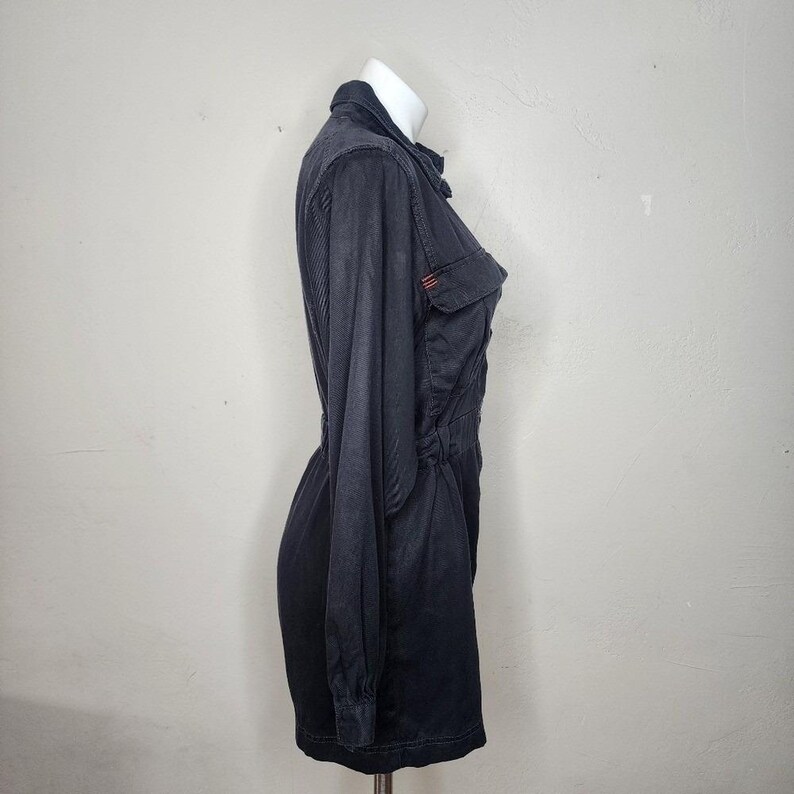 BDG Urban Outfitters Atticus Long Sleeve Coverall Romper Black Size Medium image 3