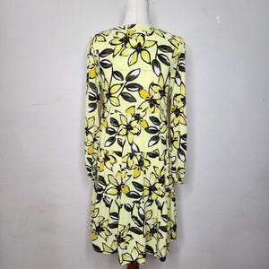 Maeve for Anthropologie Amber Yellow Floral Tiered Tunic Dress Sz Small zdjęcie 7