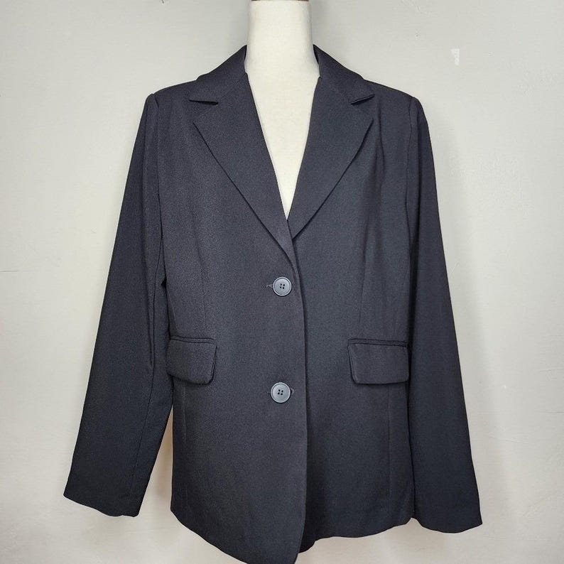 NWT Urban Outfitters Jules Suiting Blazer Black Size Medium image 1