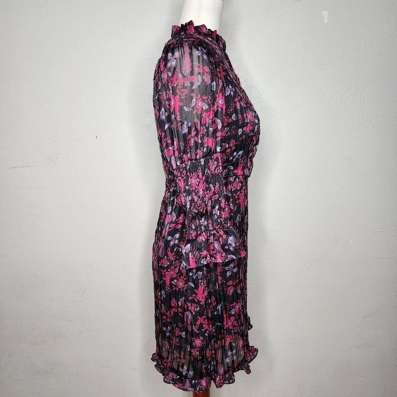 Urban Outfitters Maisy Mock Neck Floral Mini Dress Size Medium image 2