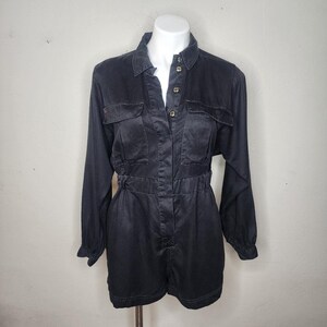 BDG Urban Outfitters Atticus Long Sleeve Coverall Romper Black Size Medium image 5