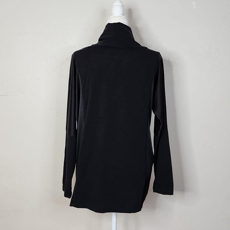 Pete & Greta by Johnny Was Cotton Long Sleeve Cowl Neck Tunic Top image 8