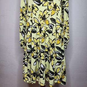 Maeve for Anthropologie Amber Yellow Floral Tiered Tunic Dress Sz Small zdjęcie 4
