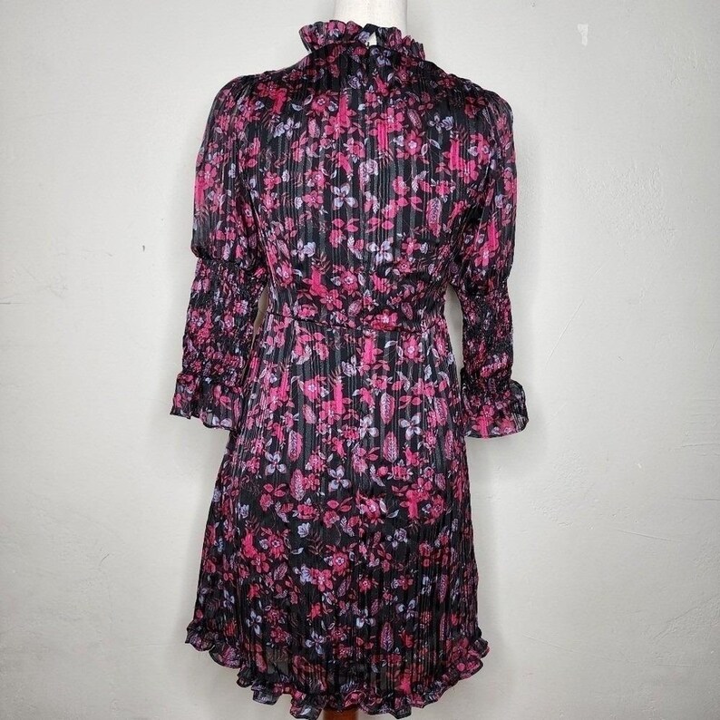 Urban Outfitters Maisy Mock Neck Floral Mini Dress Size Medium image 12
