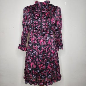 Urban Outfitters Maisy Mock Neck Floral Mini Dress Size Medium image 13