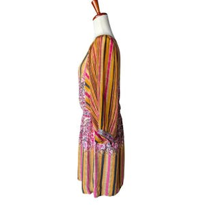 Tanvi Kedia for Anthropologie Sunpass Striped Blouson Dress Size Medium image 4