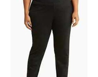 Eileen Fisher Woman Black Slim Ankle Pants Side Zip Plus Size 2X EEKO-P0341X NWT