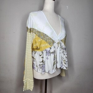 Blusa peplum patchwork Free People Aloha State Of Mind, talla pequeña imagen 4