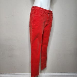 Pantalones ajustados de pana roja de talle alto Pilcro Anthropologie, talla 31, nuevos con etiquetas. imagen 8