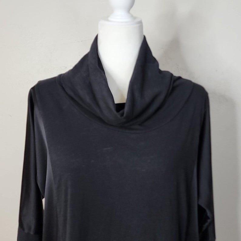 Pete & Greta by Johnny Was Cotton Long Sleeve Cowl Neck Tunic Top image 3