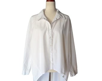 Eileen Fisher - Chemise taille haute boutonnée blanche The Fisher Project en coton biologique