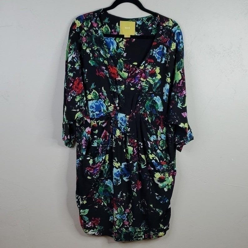 Maeve + Anthropologie Petal Palatte Floral Dress Size Small Bild 14