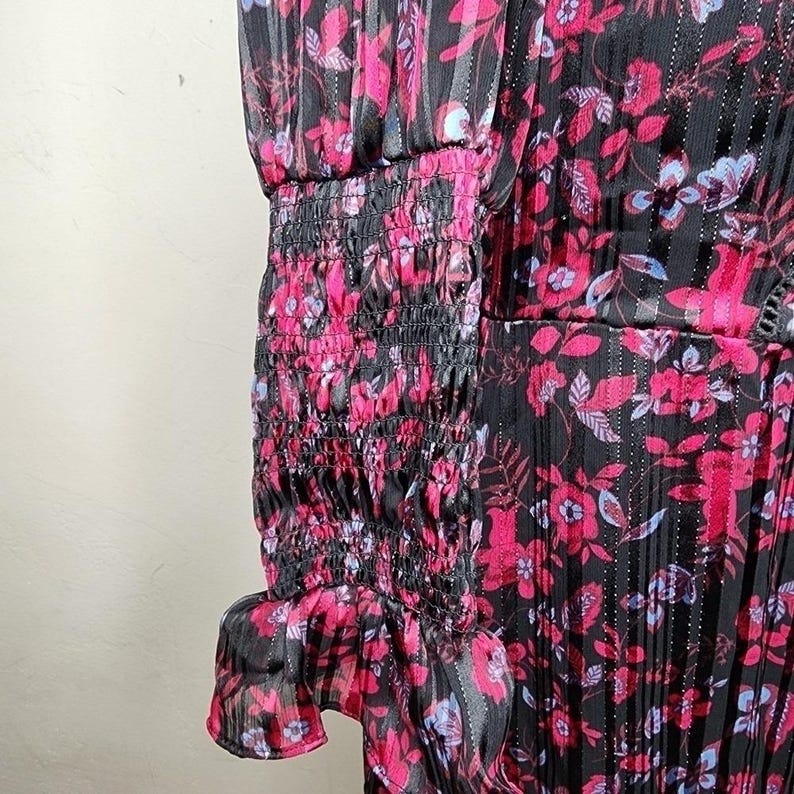 Urban Outfitters Maisy Mock Neck Floral Mini Dress Size Medium image 5